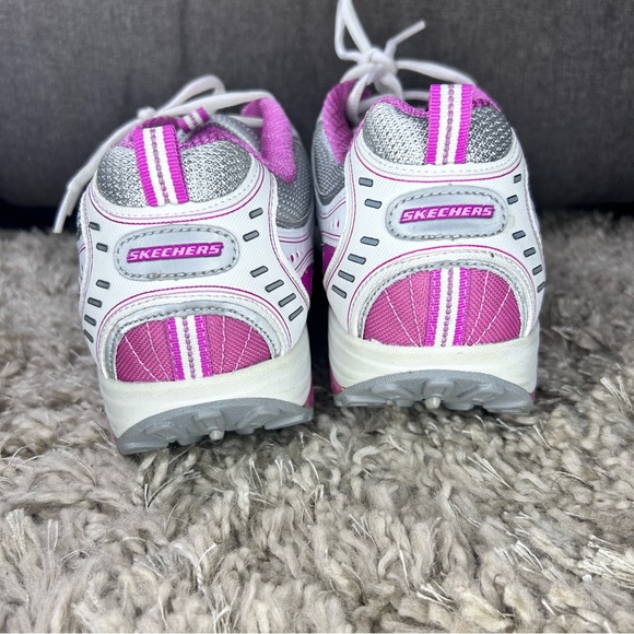 Women’s White Pink Sneakers Sketchers Shape Ups Brest Cancer Shoes Size 11 - Picture 7 of 11